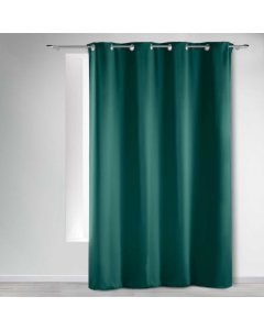 Rideau a oeillets 135 x 240 cm occultant uni occult Emeraude