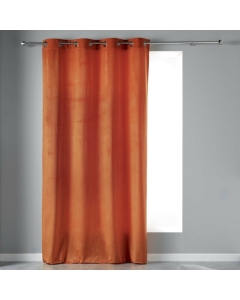 Rideau tamisant a oeillets 140 x 240 cm velours Velvetine Orange
