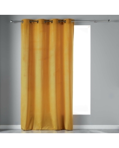 Rideau tamisant a oeillets 140 x 240 cm velours Velvetine Jaune