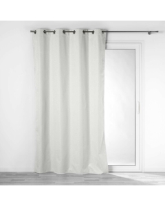 Rideau thermique 140 x 260 cm 100% occultant/jacquard darko Blanc
