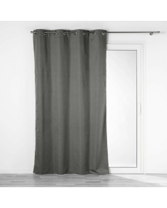 Rideau thermique 140 x 260 cm 100% occultant/jacquard darko Anthracite