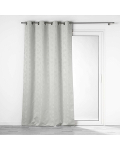 Rideau a oeillets 140 x 260 cm 100% occultant/jacquard Lunella Gris