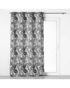 Rideau a oeillets 140 x 260 cm jacquard faggy Noir