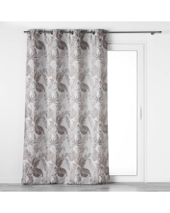 Rideau a oeillets 140 x 260 cm jacquard faggy Taupe