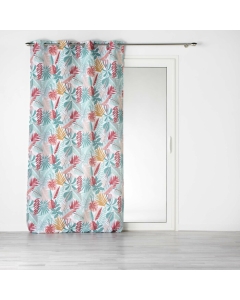 Rideau a oeillets 140 x 260 cm polyester imprime jacala Blanc