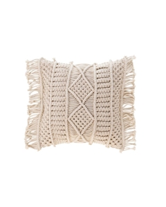 Coussin déhoussable 40 x 40 cm en macramé Macralina