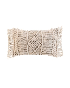 Coussin déhoussable 30 x 50 cm en macramé Macralina