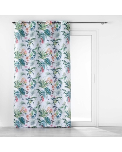 Rideau a oeillets 140 x 260 cm polyester imprime feerie Blanc