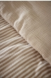 Bout de lit 90 x 200 cm Double Gaze de Coton Matelassé LIVIA Ficelle