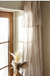 Rideau Ajustable Gaze de Coton 140 x 300 cm Ficelle avec 8 Anneaux – LIVIA
