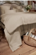 Bout de lit 90 x 220 cm Quadruple Gaze de Coton Matelassé BELLA Ficelle