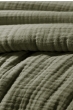 Bout de lit 90 x 220 cm Quadruple Gaze de Coton Matelassé BELLA Romarin