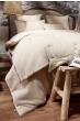 Housse de couette 260 x 240 cm 100% coton Nid d’abeille uni OLYA Pampa