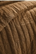 Couvre-lit 240 x 260 cm ALIX en coton jacquard - Camel