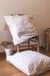 Taie d’oreiller 63 x 63 cm - 100 % coton 57 fils - Imprimé floral réversible NORA
