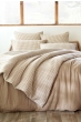 Bout de lit 90 x 200 cm Double Gaze de Coton Matelassé VICKIE Ficelle