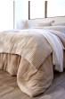Bout de lit 90 x 200 cm Double Gaze de Coton Matelassé VICKIE Ficelle