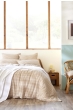Housse de couette réversible 240 x 220 cm gaze de coton VICKIE – Ficelle