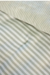 Taie d’oreiller LIVIA 60 x 60 cm – Double gaze de coton rayée – Eucalyptus