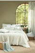 Housse de Couette Réversible 260 x 240 cm Double Gaze de Coton 125 g/m² Livia Ficelle