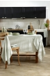 Nappe 150 x 250 cm Double Gaze de Coton Rayée Eucalyptus– LIVIA