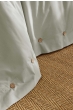 Housse de couette 240 x 220 cm + 2 taies 65 x 65 cm 100% percale de coton 120 fils PERRINE – Céladon