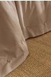 Housse de couette 240 x 220 cm + 2 taies 65 x 65 cm 100% percale de coton 120 fils PERRINE – Ficelle
