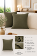 Lot de 2 Taies d’Oreiller 60 x 60 cm – Double Gaze de Coton – GAÏA Romarin