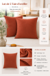 Lot de 2 Taies d’Oreiller 60 x 60 cm – Double Gaze de Coton – GAÏA Terracotta