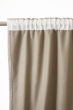 Lot de 2 Rideaux Blackout Beige lin 140 x 260 cm – Occultant Polaire – Galon Fronceur