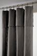 Lot de 2 Rideaux Ajustables Sixtine – 140 x 270 cm – Coton Flammé – Ardoise
