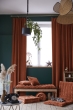 Lot de 2 rideaux velours terracotta 140 x 270 cm ajustables – Anneaux pince – Coton épais – CÉSAR