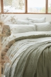 Lot de 2 Taies d'Oreiller 60 x 60 cm Double Gaze de Coton VICKIE Romarin