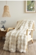 Plaid 125 x 150 cm Polyester fausse fourrure ASTRA Ivoire