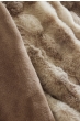 Plaid 125 x 150 cm Polyester fausse fourrure ASTRA Taupe