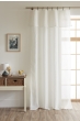 Rideau ajustable + 8 anneaux pince 140 x 270 cm Polyester effet bouclette ELDA Ivoire