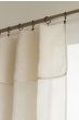 Rideau ajustable + 8 anneaux pince 140 x 270 cm Polyester effet bouclette ELDA Sable