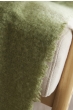 Plaid MELIA Olive 130 x 170 cm – Tricot uni – Franges tressées