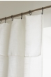 Rideau ajustable + 8 anneaux pince 140 x 270 cm Polyester effet lin NIA Ivoire