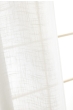 Rideau ajustable + 8 anneaux pince 140 x 270 cm Polyester effet lin NIA Ivoire