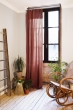 Rideau ajustable + 8 anneaux pince – Gaze de coton – 140 x 300 cm – Terracotta – Gaïa