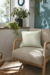 Lot de 2 coussins 45 x 45 cm gaze de coton Vert d'eau – Déhoussables zip – Passepoil