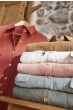 Tunique chemise femme double gaze de coton GAÏA – 100% coton – boutons coco – taille S/M - Terracotta