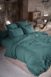Parure de lit 240 x 220 cm Double gaze de coton GAÏA Canard + 2 taies 60x60 cm