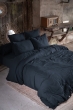 Pack Drap Housse 140 x 190 cm + 2 Taies d’Oreiller 60 x 60 cm Double Gaze de Coton GAÏA Minuit