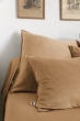 Lot de 2 taies d’oreiller 63 x 63 cm Lyocell uni – LYSANDRE Camel