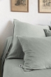 Lot de 2 taies d’oreiller 63 x 63 cm Lyocell uni – LYSANDRE Lichen