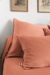 Lot de 2 taies d’oreiller 63 x 63 cm Lyocell uni – LYSANDRE Terracotta