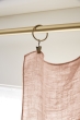 Rideau ajustable + 8 anneaux pince 140 x 270 cm – Lin lavé SOLINE – Vieux Rose