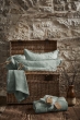 Parure Drap Housse 140 x 190 cm + 2 Taies 60x60 cm 100% Lin Français - Eucalyptus